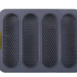 Panelas de pão francês Hoagie com 4 compartimentos, molde de silicone antiaderente para sanduíche, baguete, cachorro-quente, pão, comida, mini conjunto de ferramentas para restaurante, caseiro