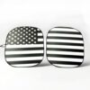 Para-brisa de carro, bandeira americana decoração mantém o carro fresco capa de proteção solar, bloqueador de calor de pano revestido de prata dobrável, acessórios portáteis de verão ao ar livre para
