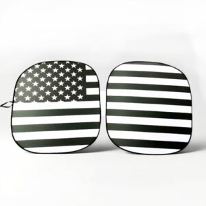 Para-brisa de carro, bandeira americana decoração mantém o carro fresco capa de proteção solar, bloqueador de calor de pano revestido de prata dobrável, acessórios portáteis de verão ao ar livre para