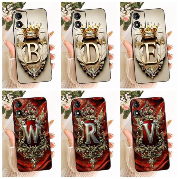 Para Motorola Moto E13 E14 Caso Legal Coroa Letras Capa De Silicone Macio Telefone E13 E 14 E14 MotoE13 4G Escudo