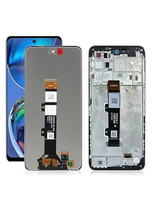 Para Motorola Moto E32S XT2229 Tela LCD Touch Panel Digitalizador Montagem de Tela Substituição (Preto com Moldura)