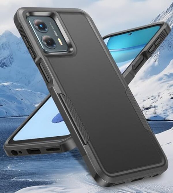 Para Motorola Moto G 5G (2023)/G Power 5G (2023): Capa protetora para celular de camada dupla à prova de choque, proteção à prova de quedas de grau militar, capas rígidas híbridas texturizadas foscas