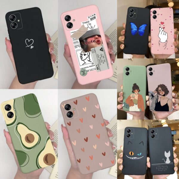 Para Samsung A04E A04E 4G Caixa De Coração De Borboleta Do Amor Abacateiro Capa Galaxy A04E A 04 E SamsungA04E