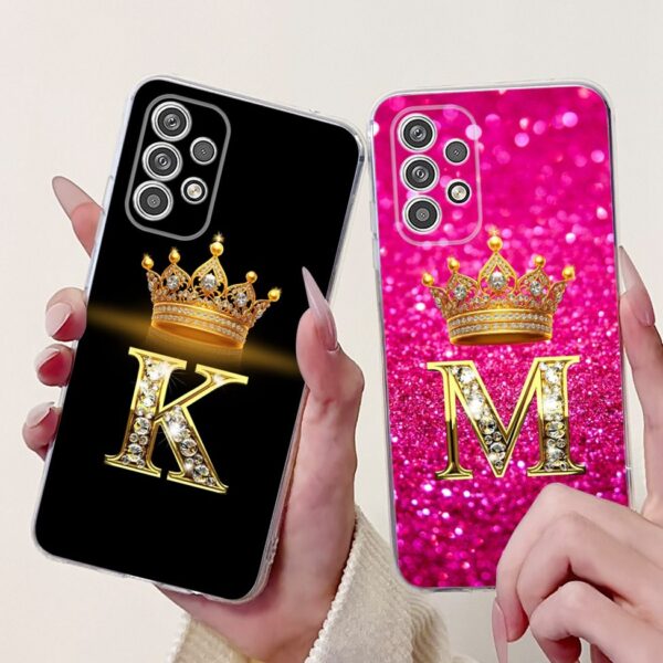 Para Samsung A23 Caso A23 5G Claro Estética Az Letras Moda Flores Capa Traseira Macia Galaxy A23 4G De Telefone A235F A2