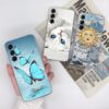 Para Samsung Galaxy a14 a14 A 14 Capa De Silicone Macia De Proteção Contra Choques Butterfly Daisy Transparente SamsungA14 a14 5G Shell Bumper 6,6 Polegadas