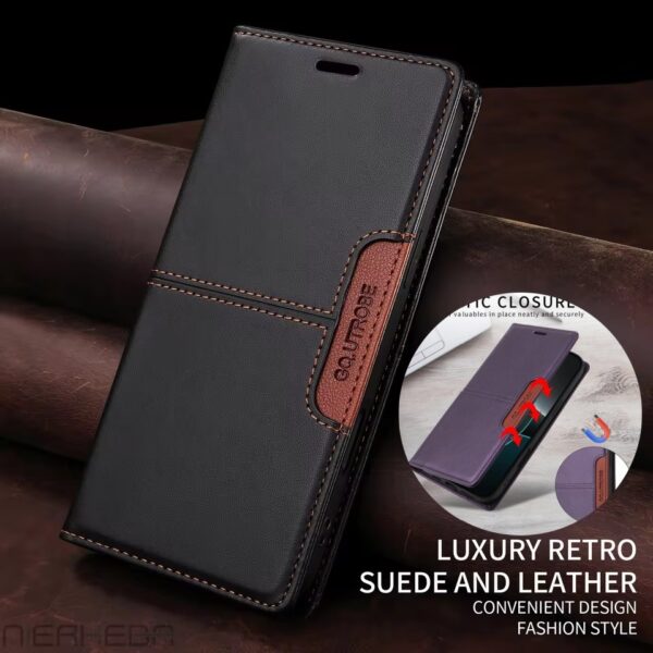 Para Xiaomi Mi 14T Pro Poco X7 X6 M7 M6 F6 X5 Pro Poco C75 C65 C61 Luxo Flip Caso De Couro Magnético Carteira Capa