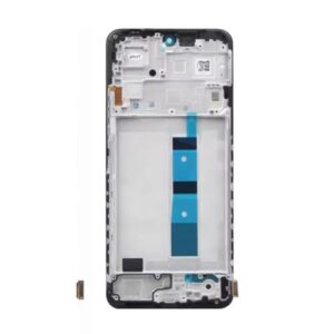 Para Xiaomi Redmi Note 12 4G 23021RAAEG 23021RAA2Y Tela sensível ao toque digital com moldura para Redmi Note 12 5G LCD (moldura preta 4G)
