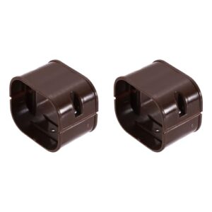 PATIKIL Capa de linha decorativa de PVC de 7,6 cm, kit de cobertura de linha, 2 unidades, acessórios de peças para ar condicionado, bomba de calor CA central (café)