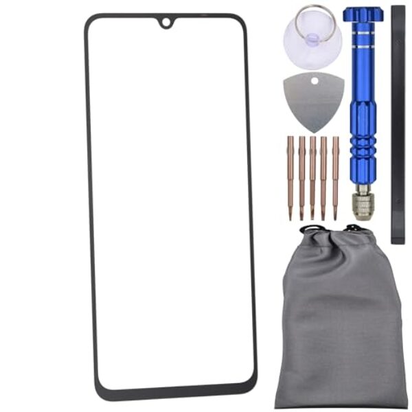 Peça de reparo de tela de vidro com adesivo OCA para Xiaomi Redmi A3 Pro 2409BRN2CG Preto