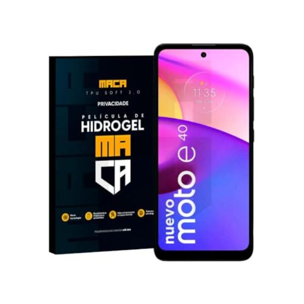 Película de Hidrogel Moto E40 Privacy Frontal Anti Espião