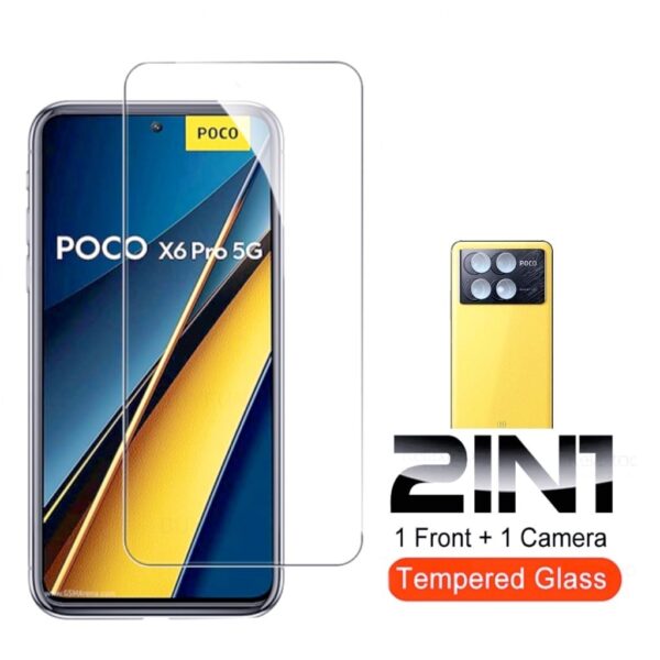 Película de VidroTransparente Xiaomi Poco X6 Pro Poco X6 poco F6 pro F6 poco C65 +Película de câmera