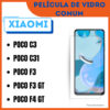 Película de Vidro Xiaomi Poco C3 / Poco C31 / Poco F3 / Poco F3 GT / Poco F4 GT / Protetor de Tela.