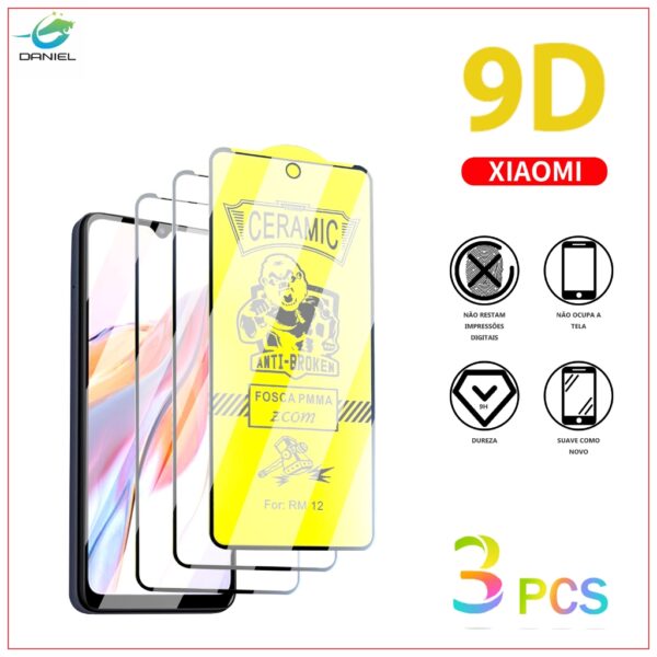 Película KIT 3 Premium Xiaomi POCO M3 POCO X3 POCO M4 POCO M5 POCO F4 POCO X5 POCO C40 Cerâmic Fosca Película protetora