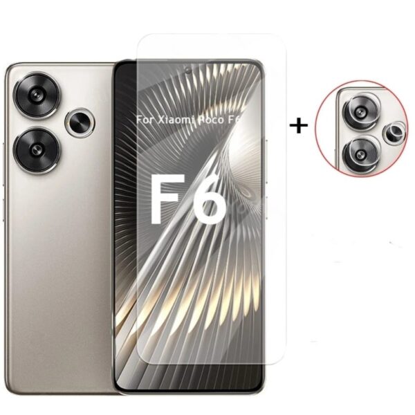 Película Vidro+ Película de Câmera Para Xiaomi Poco F6 F6 pro X6 Pro,X6 poco C65 Poco F6 pro,F6