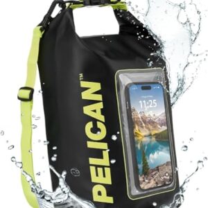 Pelican Marine IP68 Bolsa seca à prova d'água 5L - Mochila impermeável com capa/bolsa para celular - Acessórios de barco e caiaque - Essenciais para acampamento, natação, praia, pesca, rafting, viagem