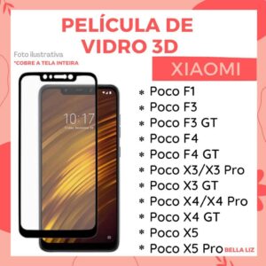 Pelicula de Vidro 3D Full Cover para REDMI XIAOMI A1 MI 4X MI 5A MI 6 MI 5 PLUS MI S2 MI NOTE 4 Redmi Note 12 Pro+ Redmi Note 12 Pro Redmi Note 12 Redmi Note 11 Pro 5G Redmi Note 11S Redmi Note 11 Redmi Note 10 Pro Redmi Note 10 / 10s