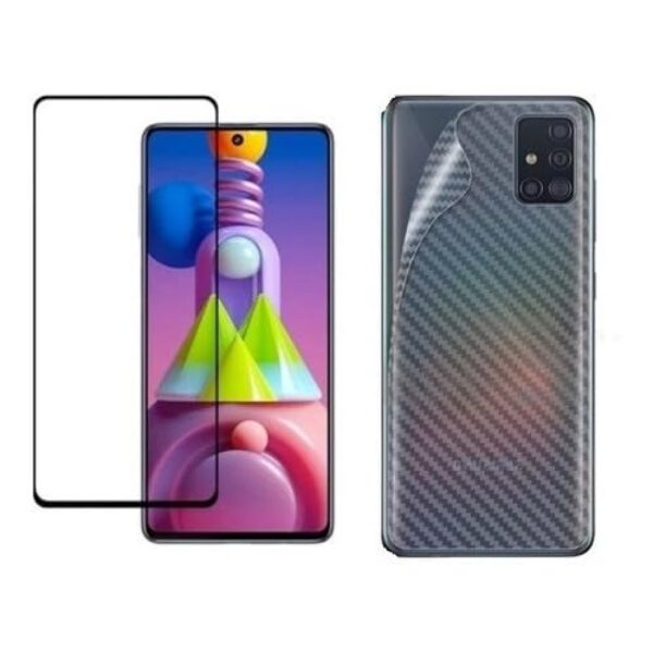 Pelicula Vidro 3d E Gel Fibra Traseira Galaxy M51 M515 6.67