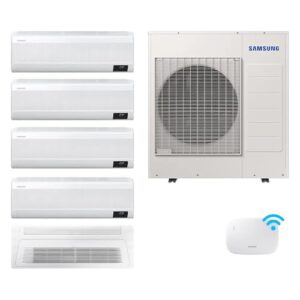 Penta-Split Samsung WindFree 34.000 BTUs (1x22000-4x9000) Quente/Frio com WiFi