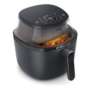 Philips Airfryer 3000 Series 6,5qt, janela de cozinha, fritadeira de ar 16 em 1, tecnologia RapidAir Plus, eliminação de gordura, aplicação HomeID Recipe, fácil de limpar (NA330/00)