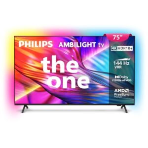 PHILIPS, Smart TV, Ambilight THE ONE 75" 4K 144 Hz, 75PUG8929/78, Google TV, P5, DTS Play-Fi, Freesync, Dolby Vision e Atmos, 50 WRMS 2.1