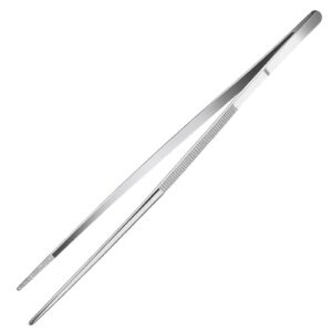 Pinça Culinária de Precisão em Metal, 30 cm, Durável, Ideal para Manipulação de Ingredientes e Alimentos Delicados