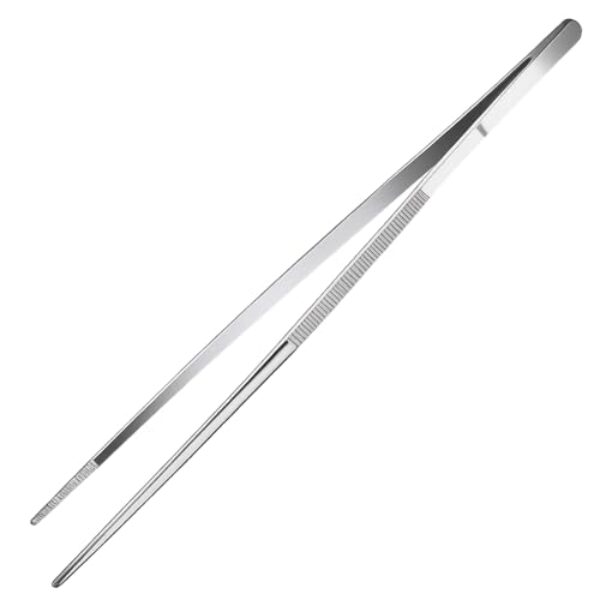 Pinça Culinária de Precisão em Metal, 30 cm, Durável, Ideal para Manipulação de Ingredientes e Alimentos Delicados