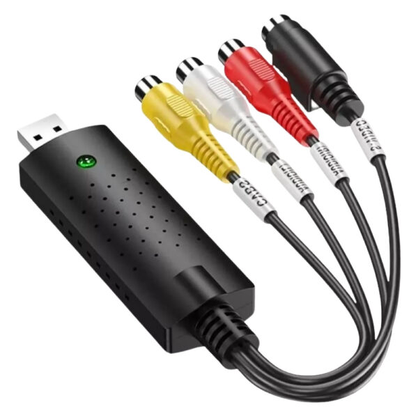 Placa de Captura FY-707 USB 2.0 - Áudio e Vídeo DVR com Entrada S-Vídeo e RCA para Digitalização