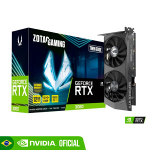 Placa de Vídeo Zotac Gaming RTX 3060 Twin Edge 12GB GDDR6 192 Bits - Preto