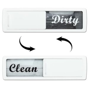 Placa magnética para estado limpo/sujo, adesivos magnéticos fortes para lava-louças, ímã universal de geladeira para organização de cozinha (branco)
