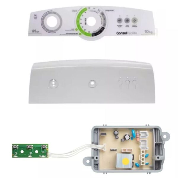 Placa Suporte e Adesivo Maquina de Lavar Lavadora de Roupas Consul Facilite 10kg CWE10A