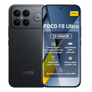 POCO F8 Ultra 5G Smartphone Snapdragon 8 Elite Gen 5 6500mAh 6.9" 120Hz POCO Hyper RGB AMOLED NFC-compatible display (BLACK, 12+256)