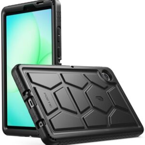 Poetic Capa TurtleSkin para Samsung Galaxy Tab A11 (8,7 polegadas 2025), capa de silicone resistente à prova de choque resistente para crianças, proteção contra quedas, preta