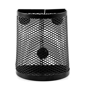 Porta-lápis magnético resistente de malha de metal, copo portátil de grande capacidade, organizador multifuncional de armazenamento de lápis para geladeira, quadro branco, armário, escola, escritório