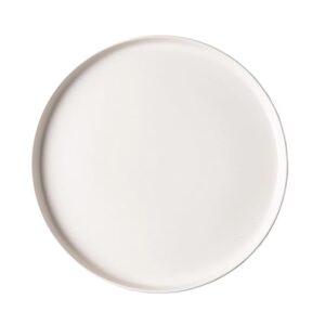Prato de jantar de 27 cm, estilo nórdico, fosco branco de cerâmica, utensílios de mesa de jantar grandes, de longa duração, utensílios de cozinha elegante e moderno, micro-ondas e máquina de lavar