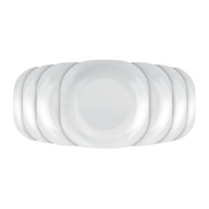 Prato de Sobremesa Bela Flor em Opaline Vidro Temperado 19,7 cm kit 12 unidades - Branco