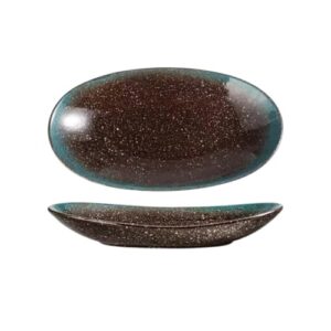 Pratos de jantar de cerâmica, pratos de jantar de porcelana, bandejas de sobremesa, pratos de cerâmica de formato irregular para entradas, bifes, pão, risoto, saladas, macarrão, micro-ondas e