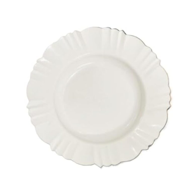 Pratos Pétala Plastico Redondo Fundo (Branco)