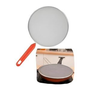 Protetor Tela Tampa Anti Respingo Fritura Evita Sujeira Fogão Óleo Quente Cozinha Inox Com Alça (2)