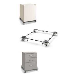 Pés com rodinhas para tamanhos pequenos - fogão 4 bocas, frigobar e criado mudo