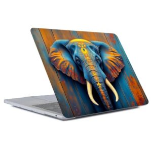 Punmada Capa para MacBook Air 13 polegadas versão 2022/2025 modelo A2681/A3240 M2/M4 chip transparente, capa para laptop com estampa premium elefante tribal