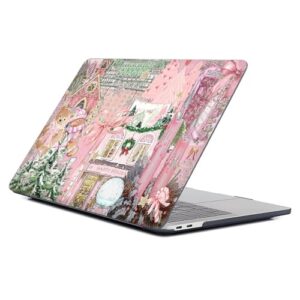 Punmada Capa para MacBook Air de 13 polegadas versão 2022/2025 modelo A2681/A3240 M2/M4 com chip preto, capa dura para laptop com estampa premium rosa coquete colagem de Natal