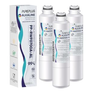 PUREPLUS Alcalina DA29-00020B Substituição para Samsung DA29-00020A/B, DA29-00020B-1, RF28HMEDBSR, RF263BEAESR, RFG297HDRS, HAF-CIN/EXP, RF4287HARS, 469101, RWF0700A, filtro de água de geladeira