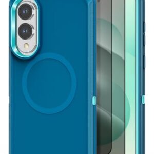 Qizaixi Capa projetada para Samsung Galaxy S25 Edge [compatível com MagSafe] [com protetor de tela de privacidade] 3 camadas de proteção total robusta à prova de choque resistente à prova de choque