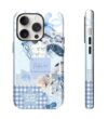 QUENCASETS Capa compatível com iPhone 17 Pro, compatível com MagSafe, coquete azul praiano, colagem costeira, capa de telefone bonita e bonita (azul, para iPhone 17 Pro)