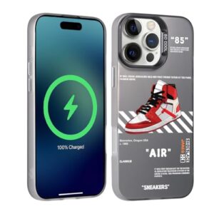 QUNQIN Capa de telefone com tênis esportivo de basquete legal para iPhone 16 Pro Max para meninos e homens à prova de choque estética de designer de rua compatível com iPhone 16 Promax