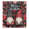 QwThum Gnomos de Natal xadrez vermelho preto azevinho capa de ímã de lava-louças frontal capa de lava-louças decoração adesivo magnético decorativo geladeira armário casa eletrodomésticos adesivos