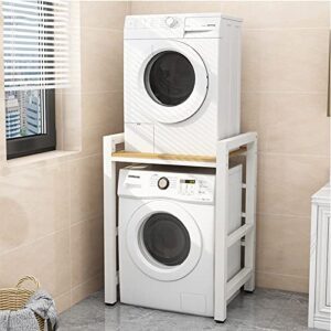 Rack de armazenamento de tambor de 3 níveis com altura ajustável, economia de espaço sobre a máquina de lavar, prateleira de armazenamento para lavanderia, cozinha, varanda, sala de estar, prateleira.