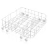 Rack inferior atualizado para lava-louças WD28X10384 compatível com peças de reposição GE para lava-louças com rodas, WD28X10384 WD28X10166 WD28X10165 WD28X10309 GE peças de lava-louças inferior