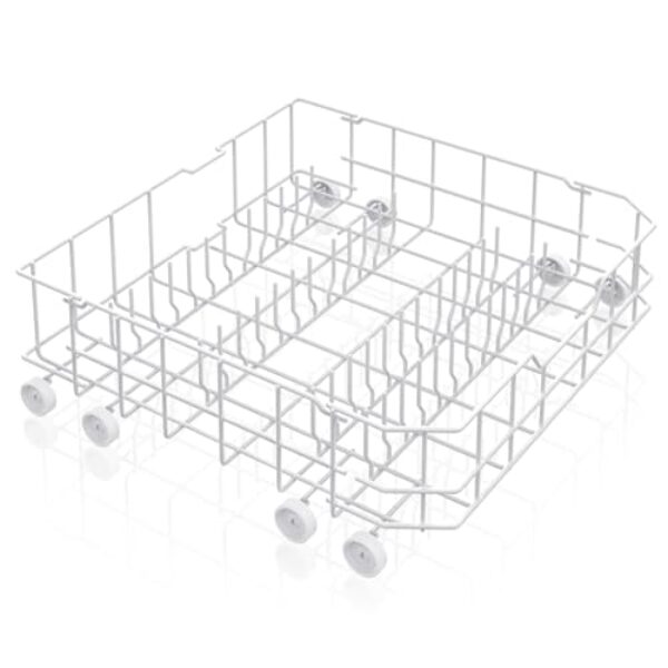 Rack inferior atualizado para lava-louças WD28X10384 compatível com peças de reposição GE para lava-louças com rodas, WD28X10384 WD28X10166 WD28X10165 WD28X10309 GE peças de lava-louças inferior