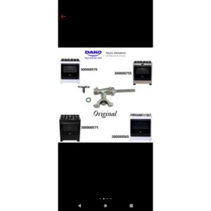 ramal registro bocas reposiçao original dako fogoes dako supreme 4 e 5 bocas a pronta entrega